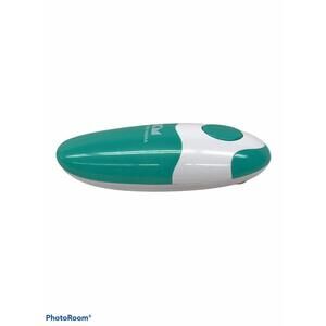 Kitchen Mama Electric Can Opener - White and Turquoise
